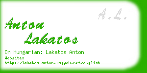 anton lakatos business card
